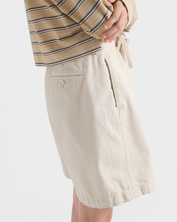 Old gabardine Bermudas - Natural Old gabardine Bermudas - Natural