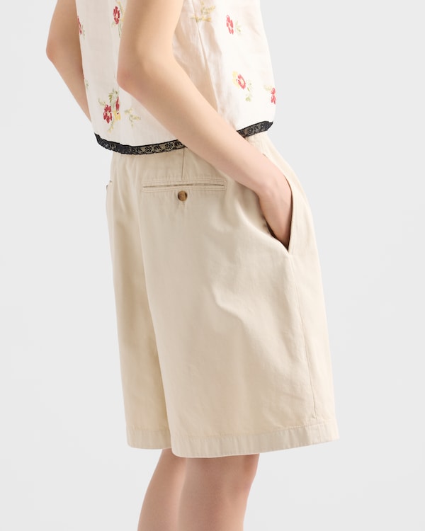 Old gabardine Bermudas - Sand Beige Old gabardine Bermudas - Sand Beige