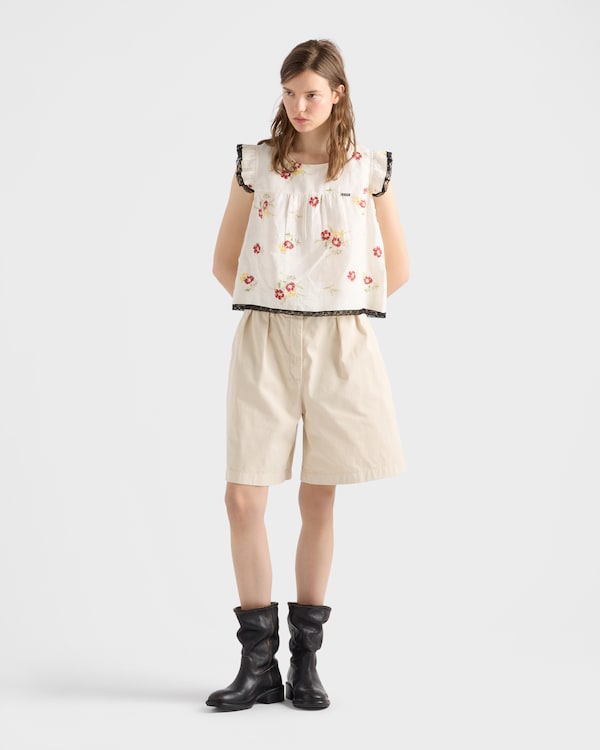 Old gabardine Bermudas - Sand Beige Old gabardine Bermudas - Sand Beige