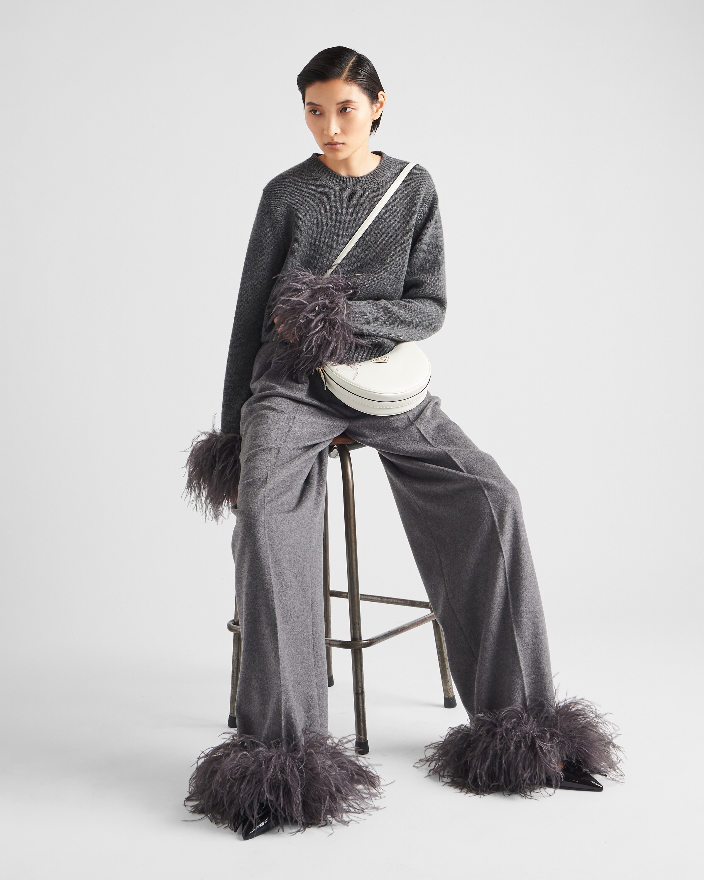 Prada feather jeans discount