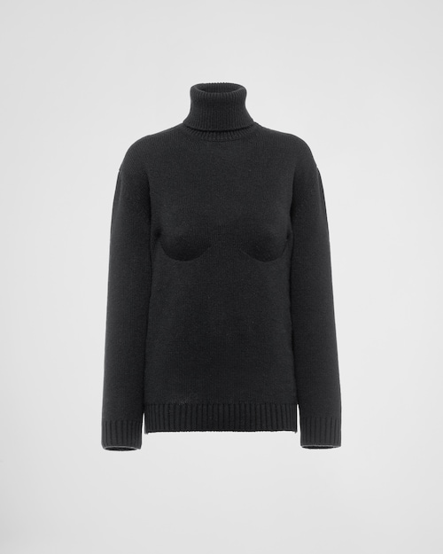 Black Cashmere turtleneck sweater | Prada