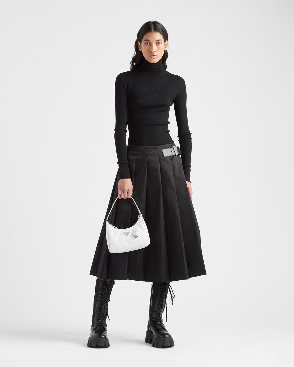 Black Superfine wool turtleneck sweater 