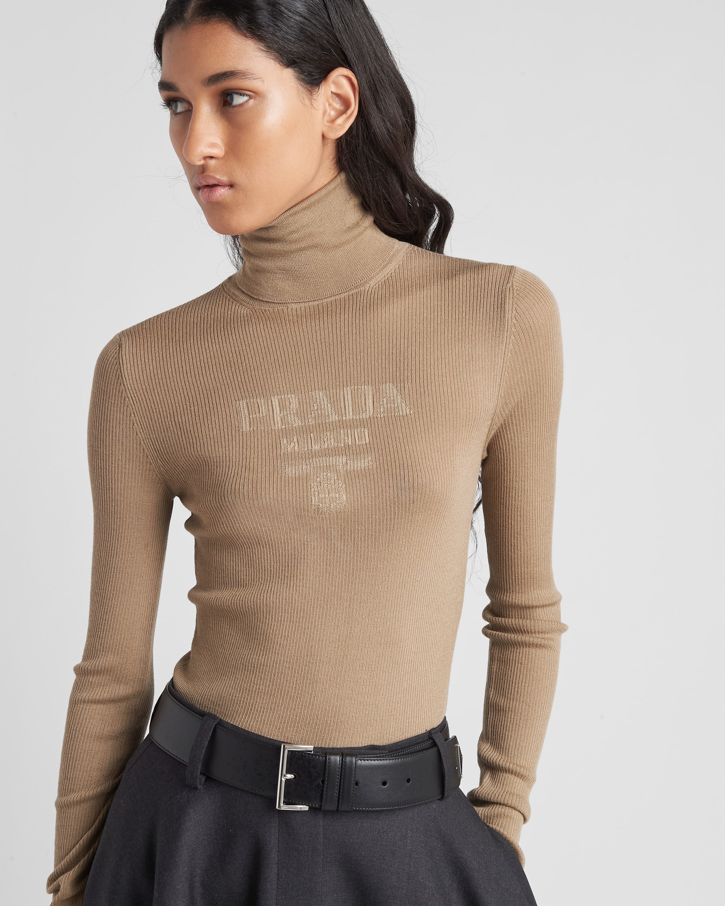 Superfine wool turtleneck sweater