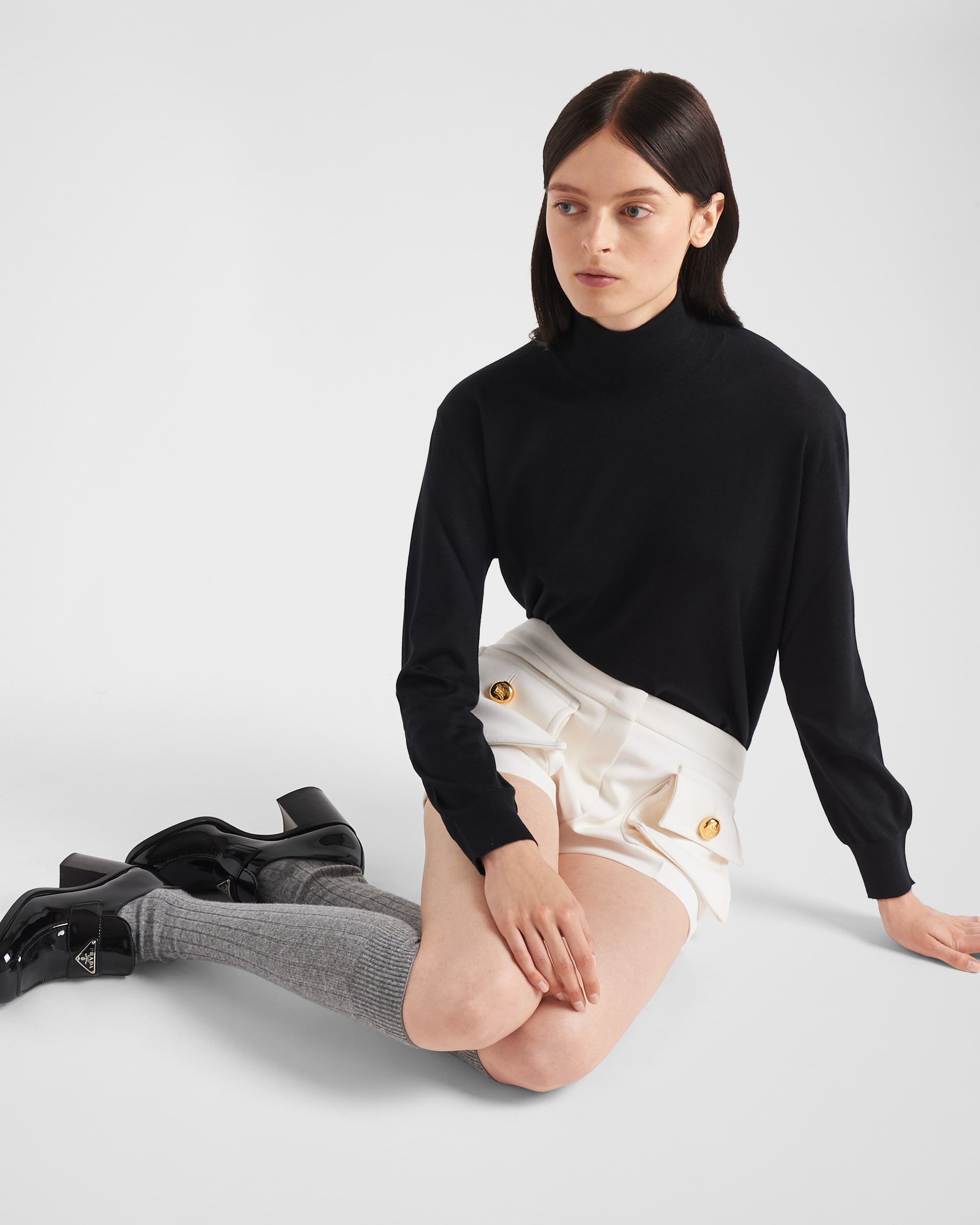 Prada nylon on sale turtleneck sweater