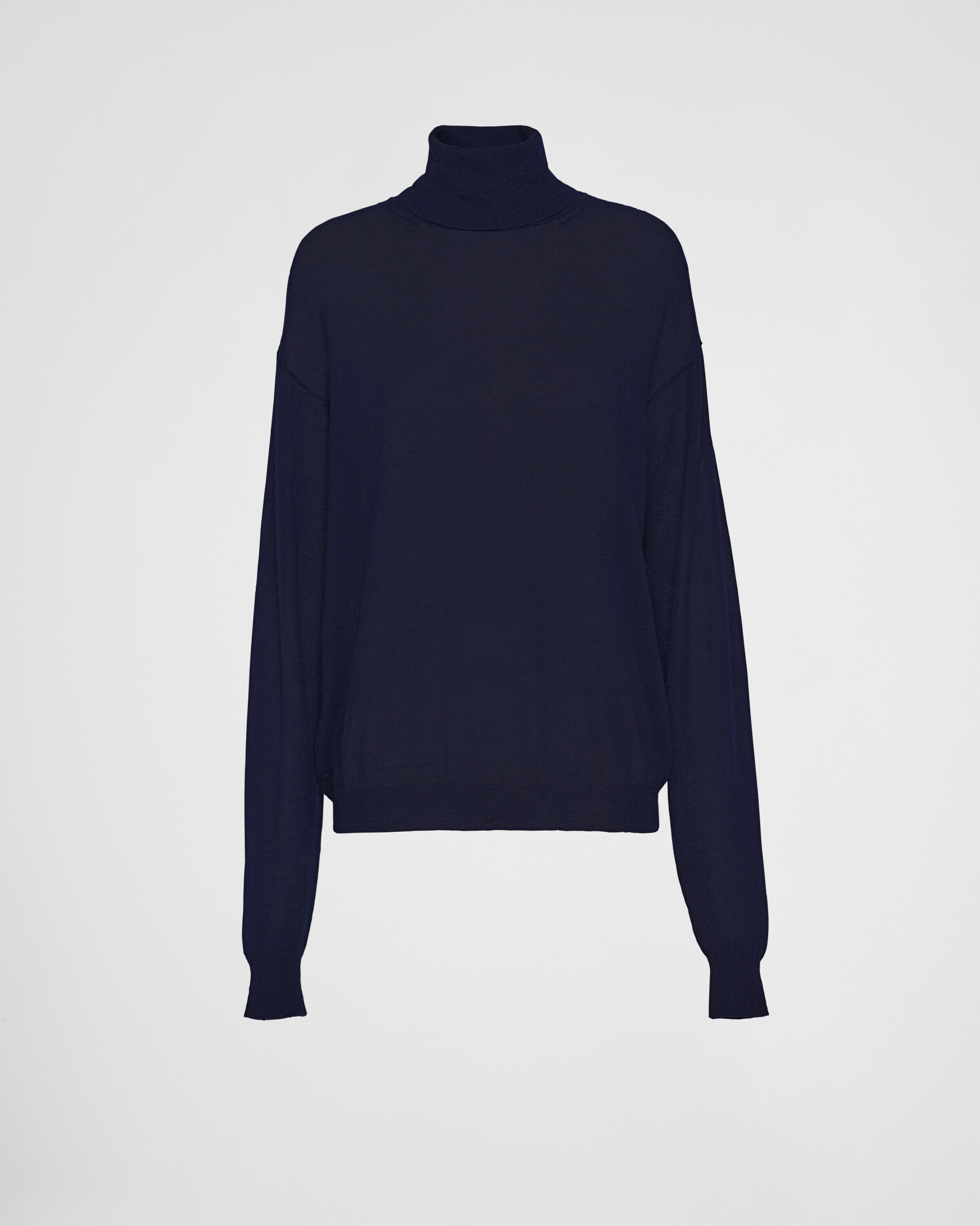 Prada Rollkragenpullover Aus Kaschmir In Blue