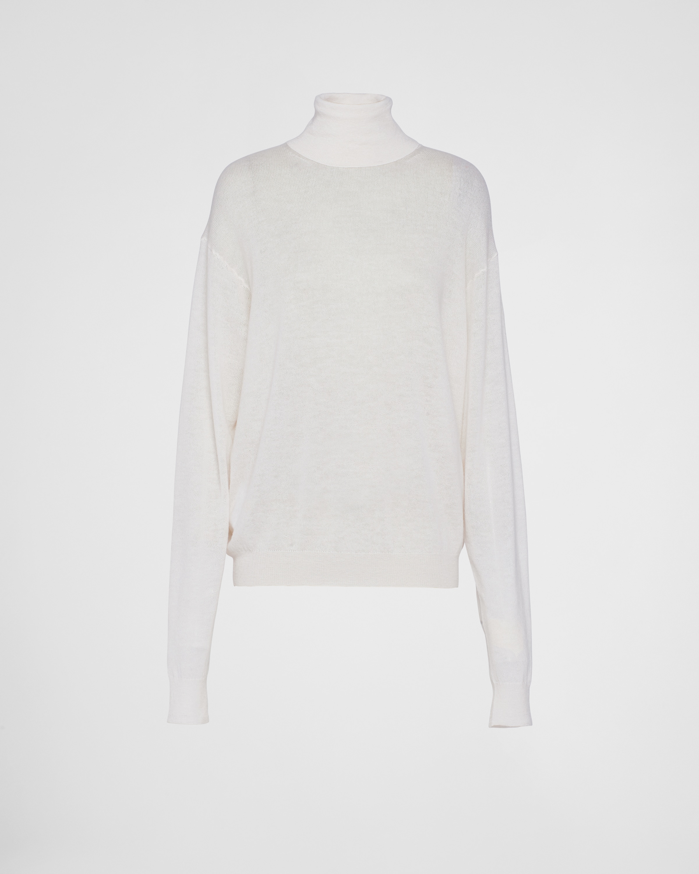 Prada Rollkragenpullover Aus Kaschmir In White