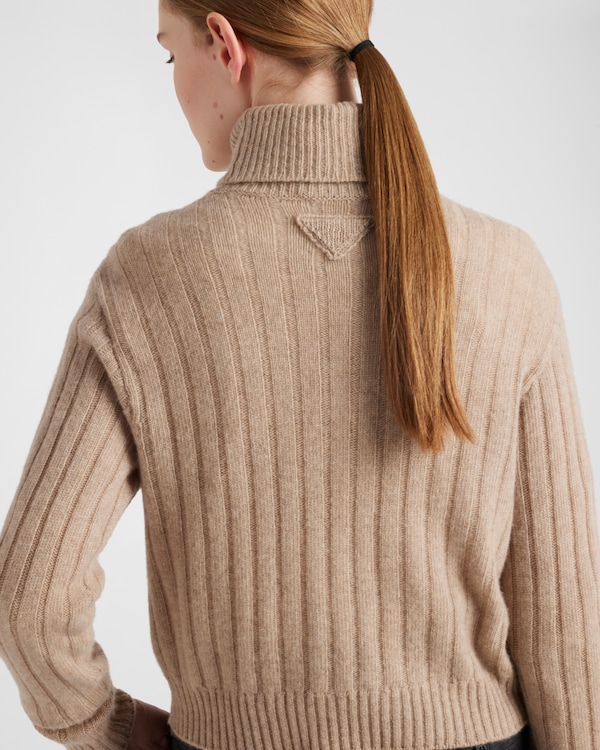 Re-Cashmere turtleneck sweater - Sand Beige Re-Cashmere turtleneck sweater - Sand Beige
