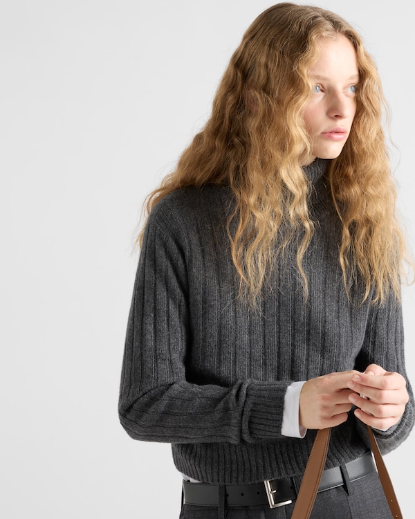 Pull à col roulé en Re-Cashmere - Gris Ardoise Pull à col roulé en Re-Cashmere - Gris Ardoise