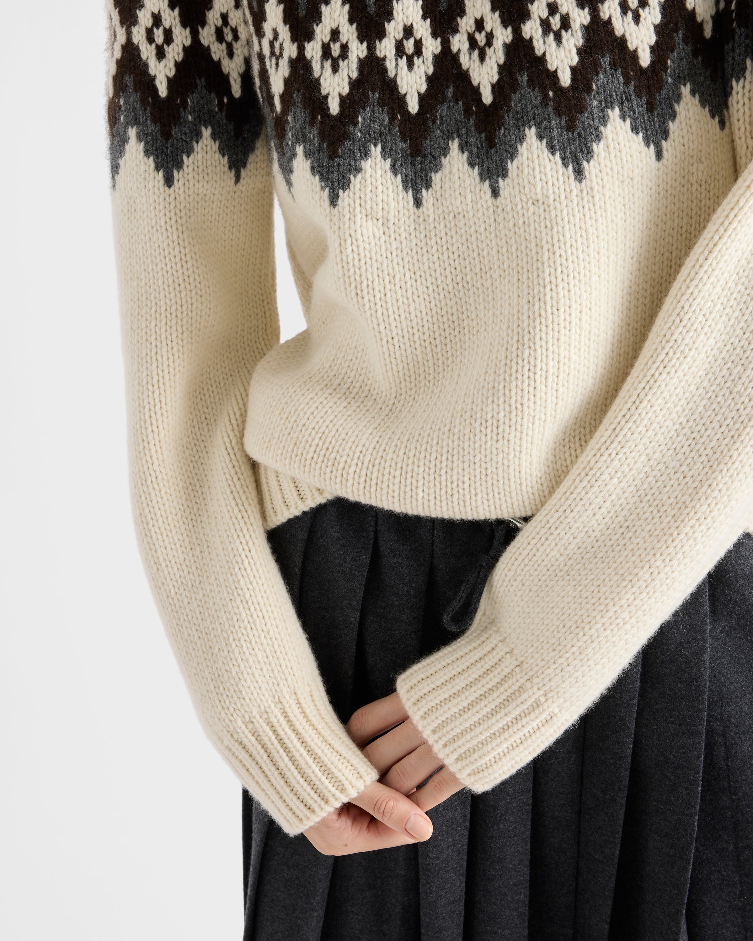 Cashmere and wool turtleneck sweater