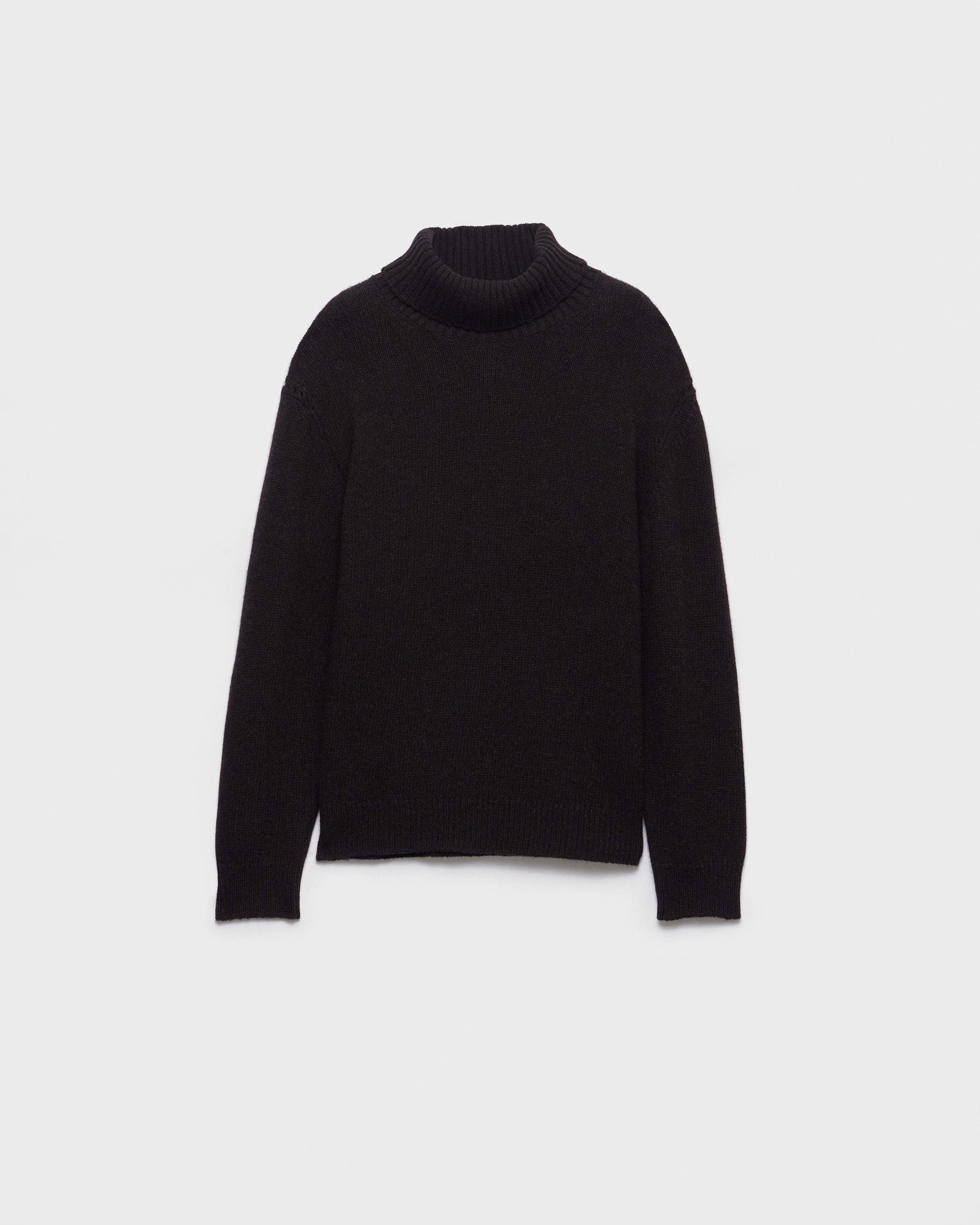 Anthracite Gray Re-cashmere Turtleneck Sweater | PRADA - South Korea