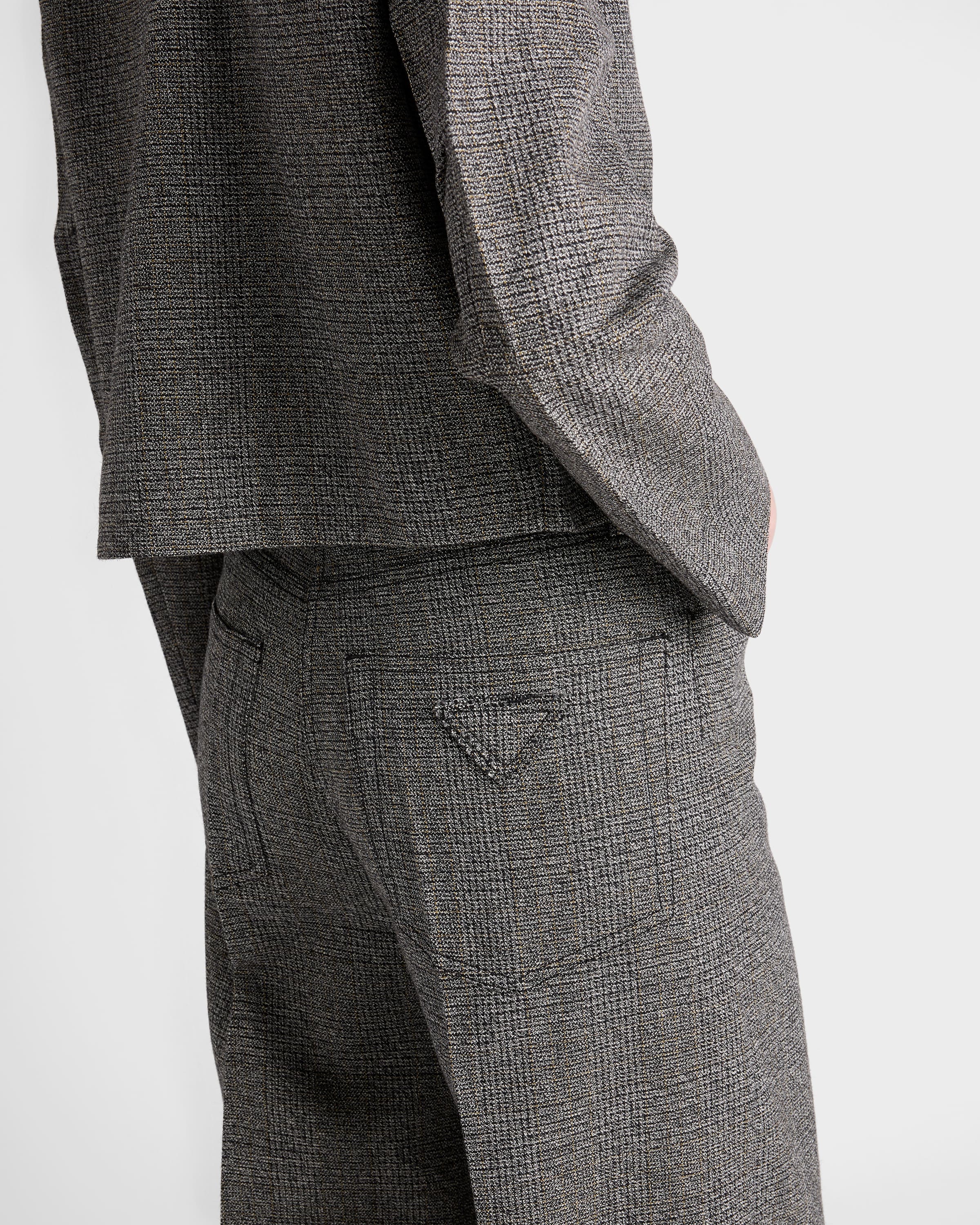 Prince of Wales check mouliné wool pants