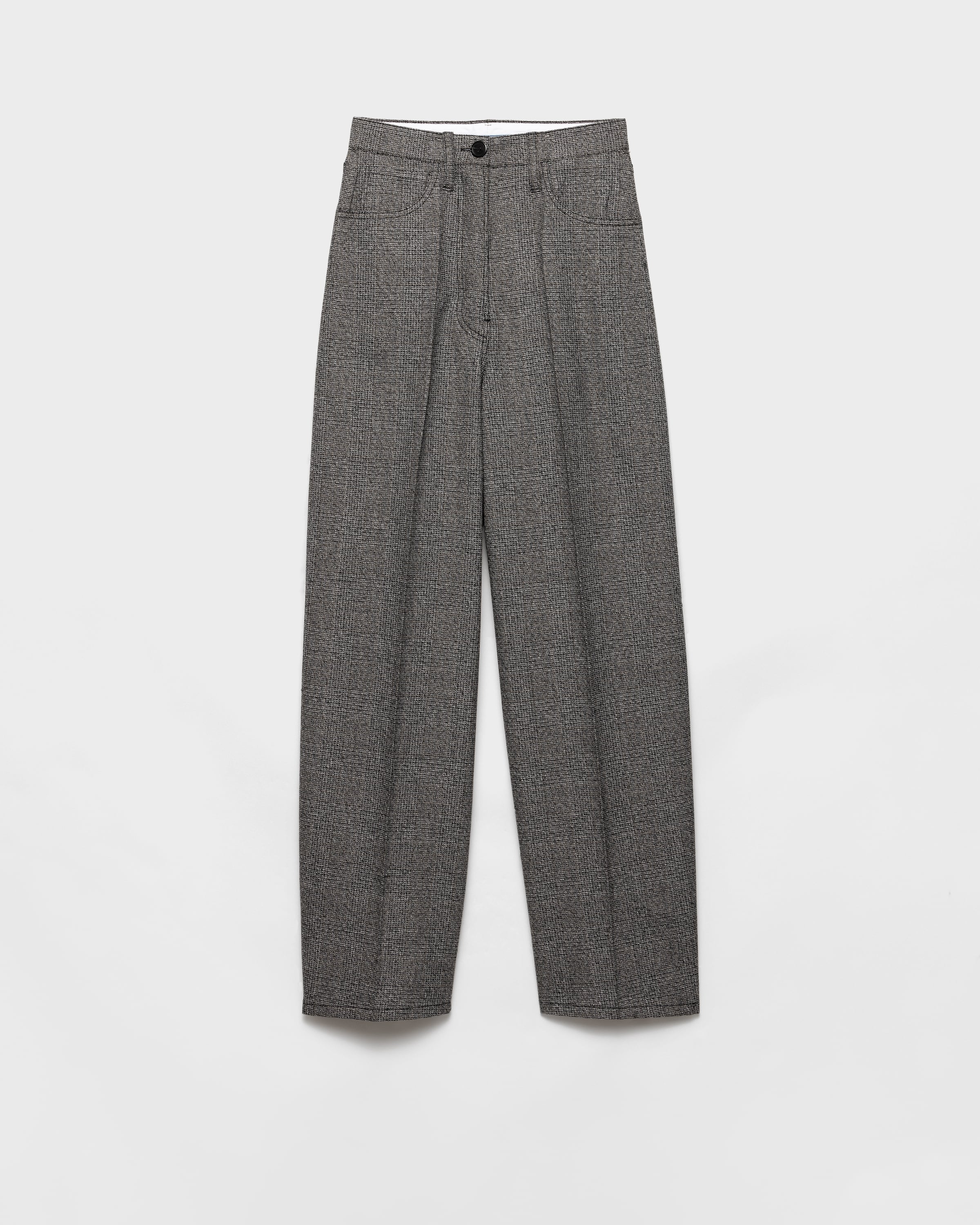Prince of Wales check mouliné wool pants
