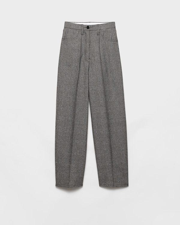 prada wool trousers ウールパンツ Prada Technical Wool Pants | Grey | FARFETCH