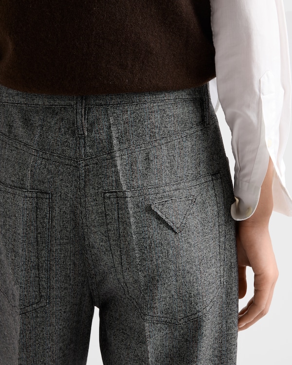 Mouliné wool pants - Black Mouliné wool pants - Black