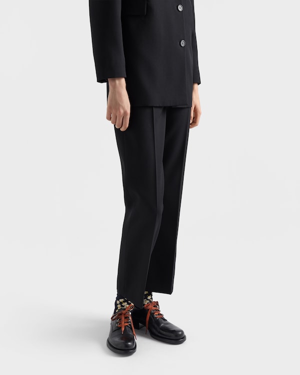 Pantalon compact en gabardine - Noir Pantalon compact en gabardine - Noir