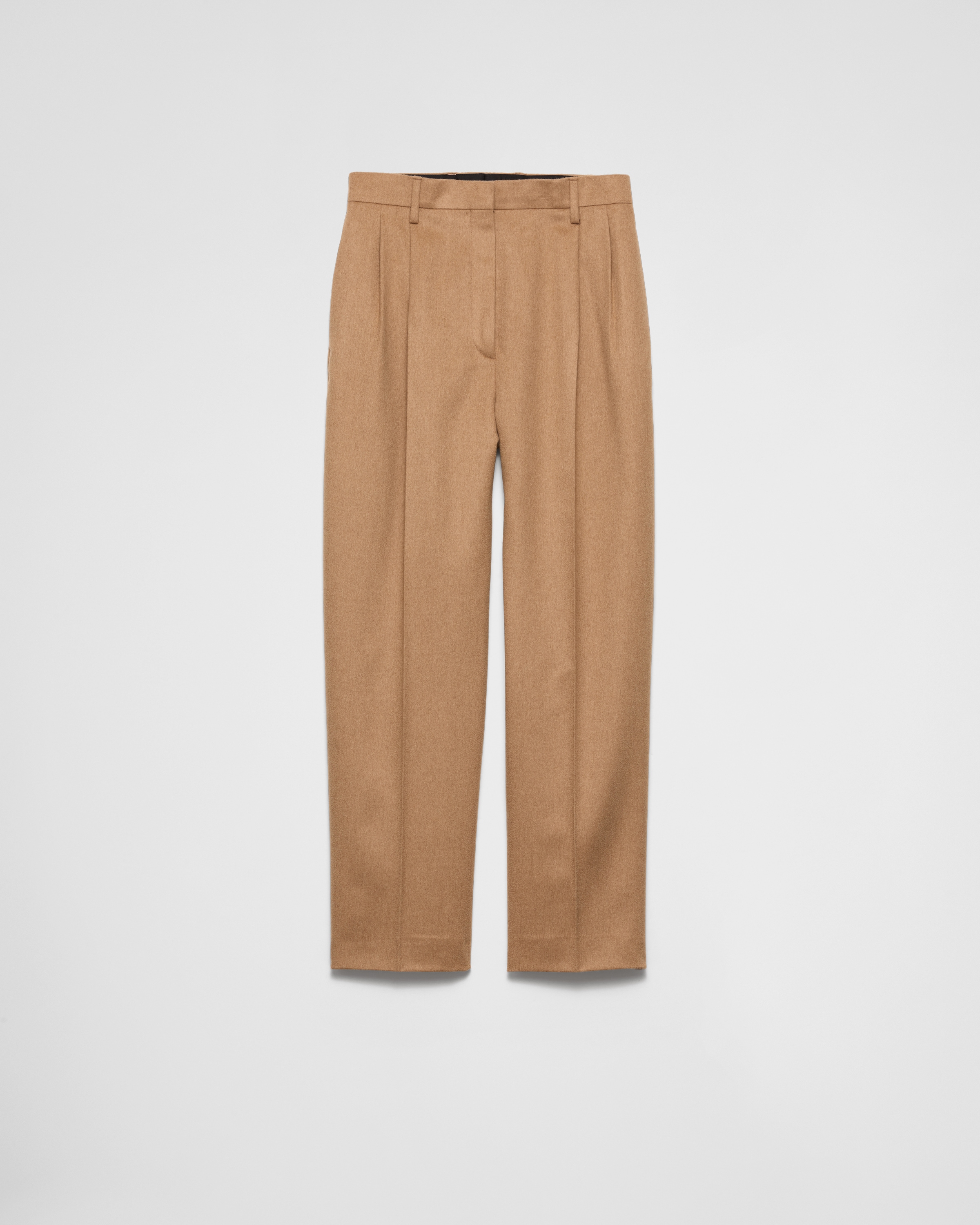 Prada Camel-hair Pants In Kamelbraun