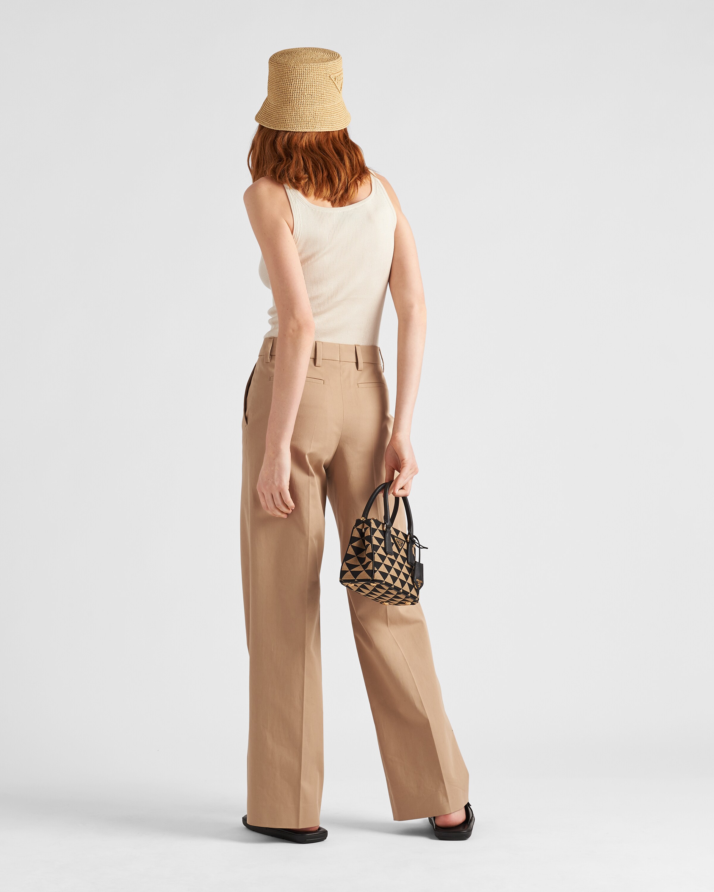 Prada gabardine trousers new arrivals