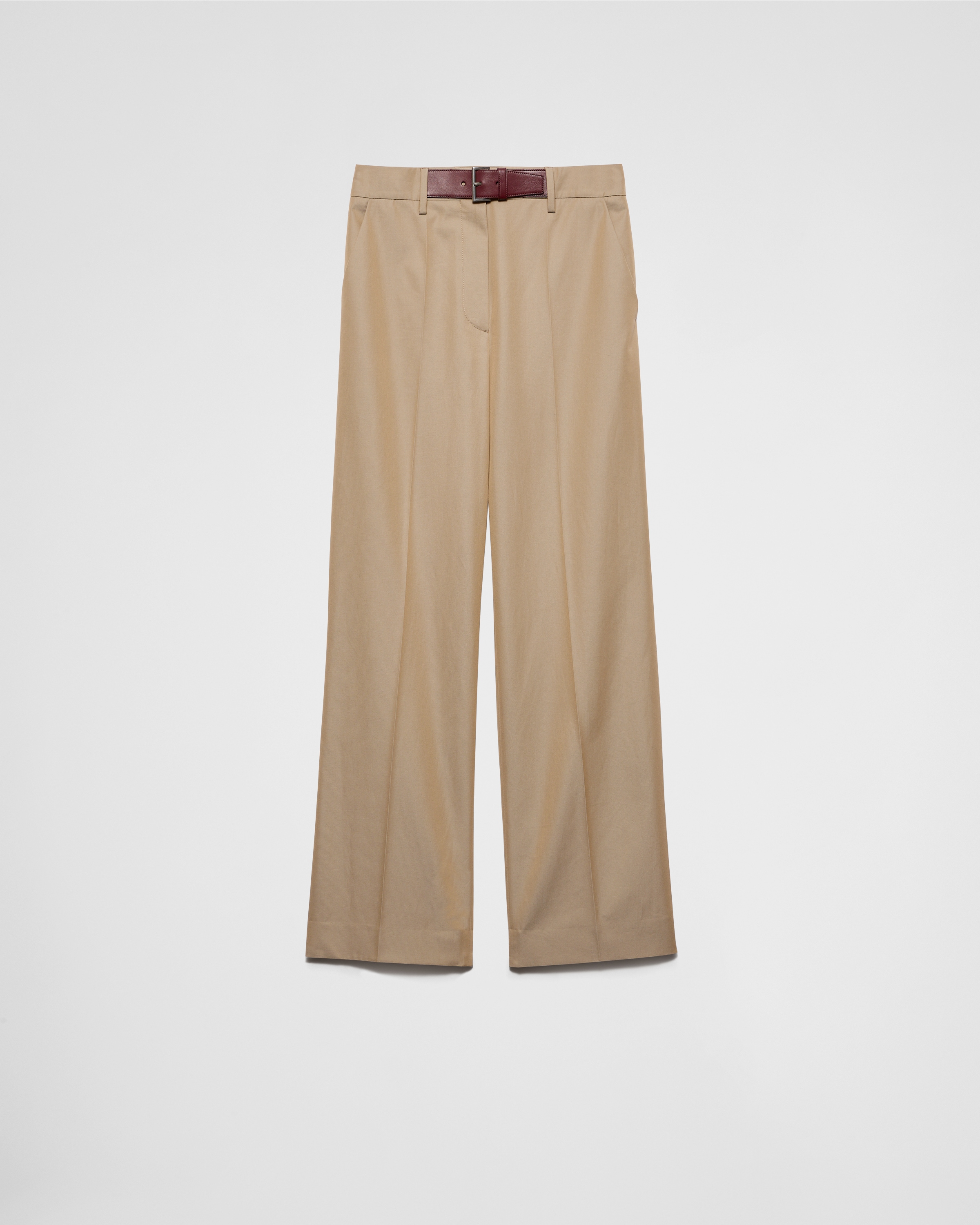 新作 Pants Twill Beige With PRADA | Belt Leather パンツ