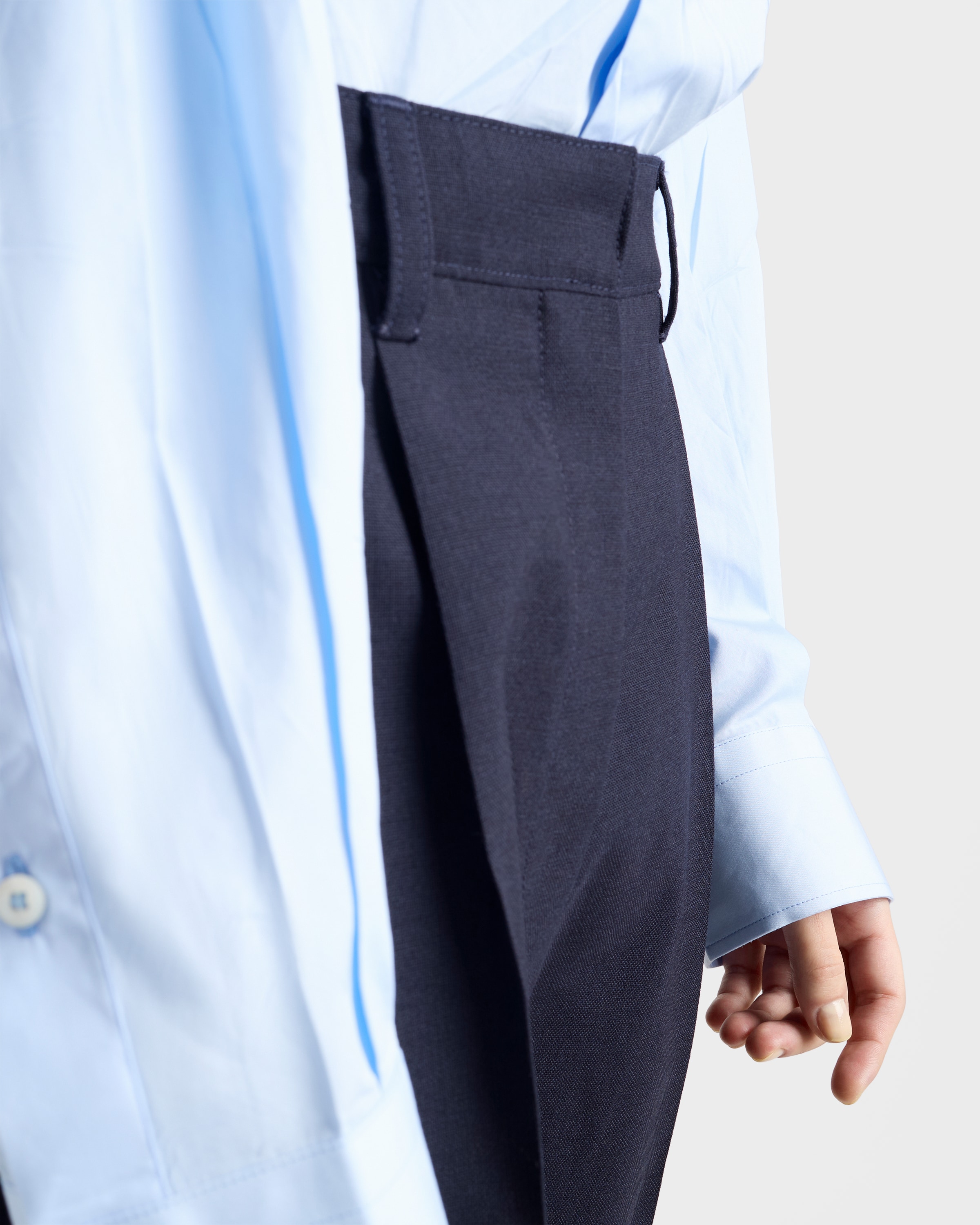 ネイビー ラッシュステッチ パンツ | PRADA