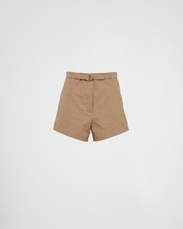 Khaki Gabardine shorts | PRADA