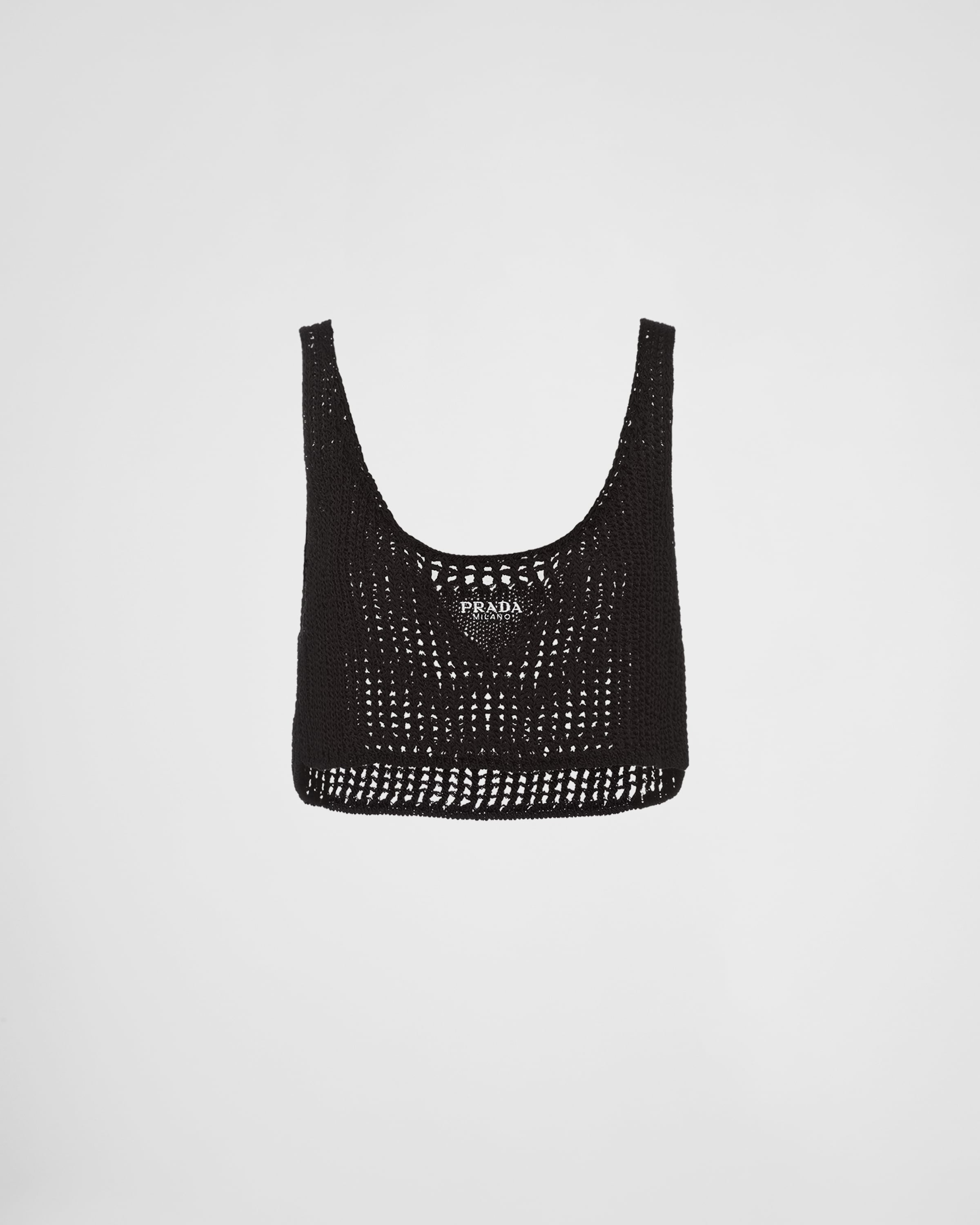 Openwork cotton crop top