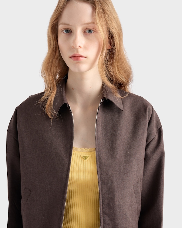 リブ編みコットントップ リブ編みコットントップ