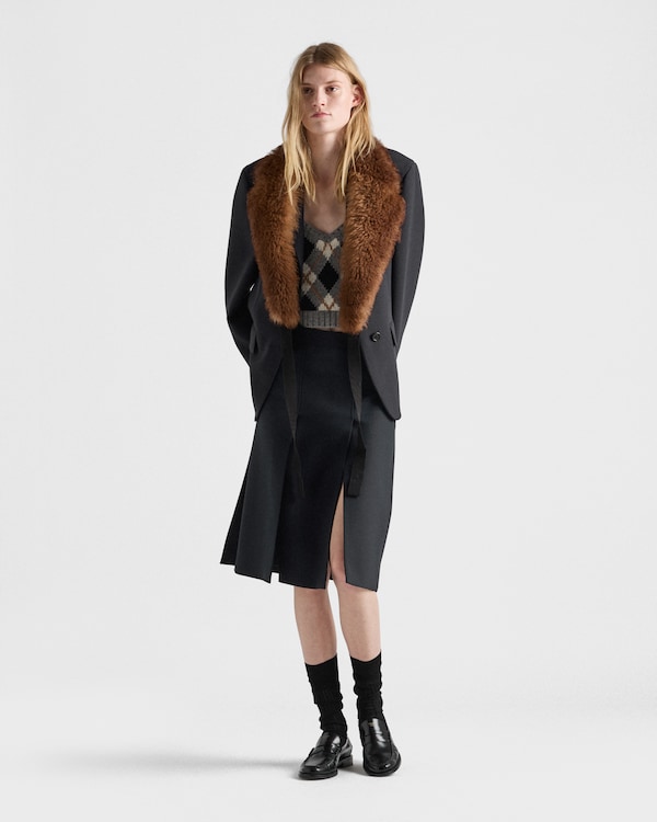 Top in cashmere con motivo Argyle Top in cashmere con motivo Argyle