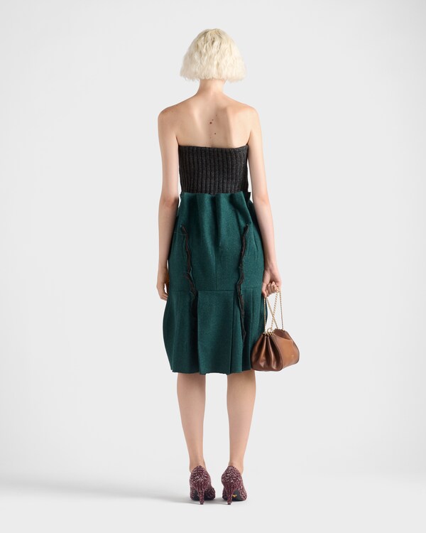 Wool and cashmere bandeau top with brooch Wool and cashmere bandeau top with brooch