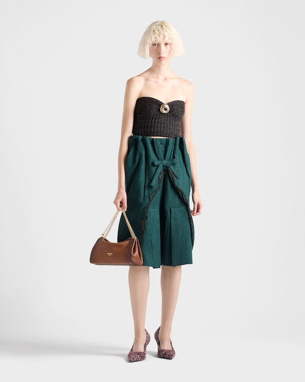 Wool and cashmere bandeau top with brooch Wool and cashmere bandeau top with brooch