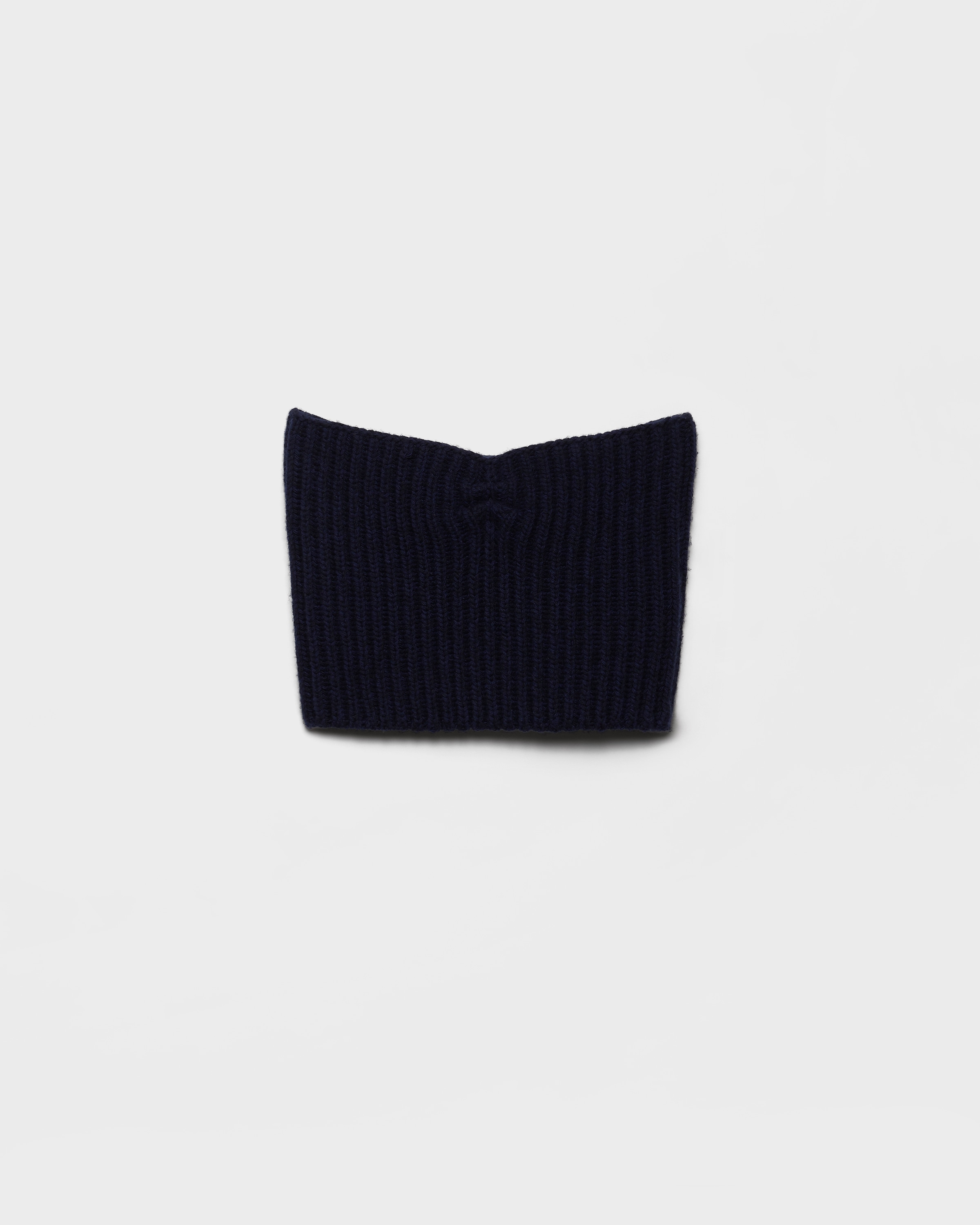 Prada Wool And Cashmere Bandeau Top With Pendant, Woman, Navy, Size 44