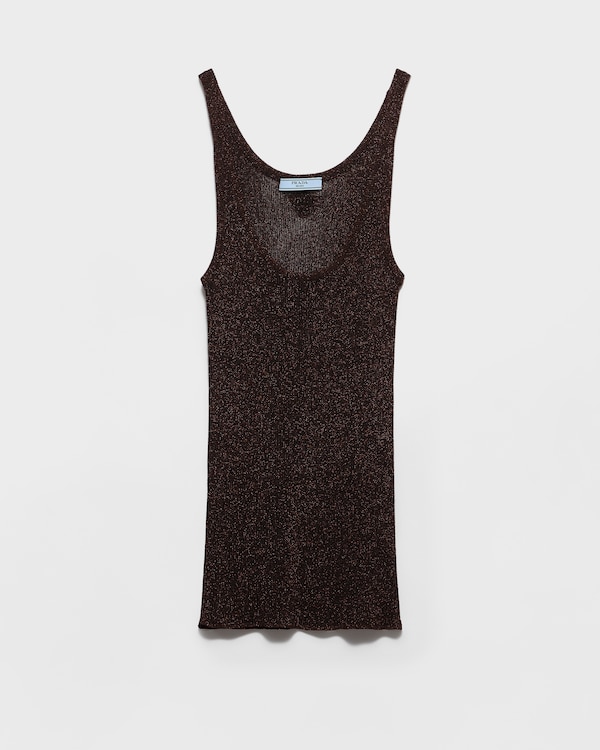 Lamé tank top - Dark Brown Lamé tank top - Dark Brown