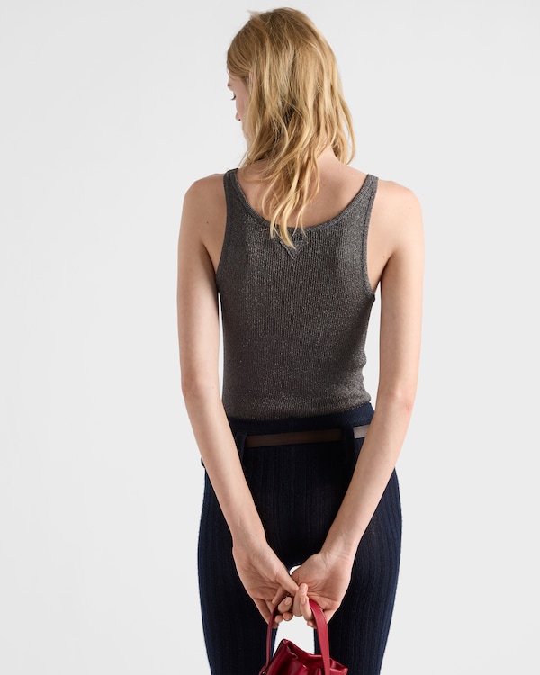 Lamé tank top - Slate Gray Lamé tank top - Slate Gray