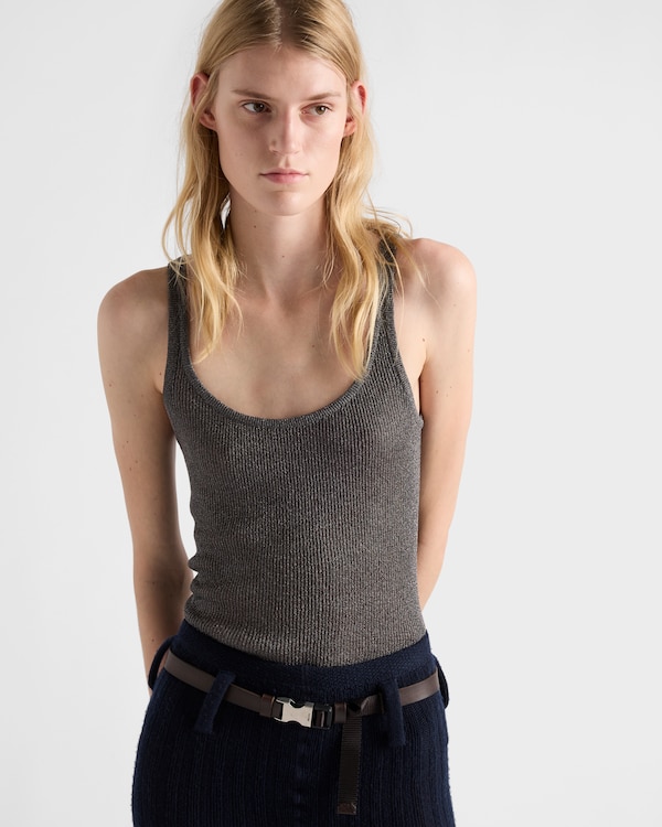Lamé tank top - Slate Gray Lamé tank top - Slate Gray