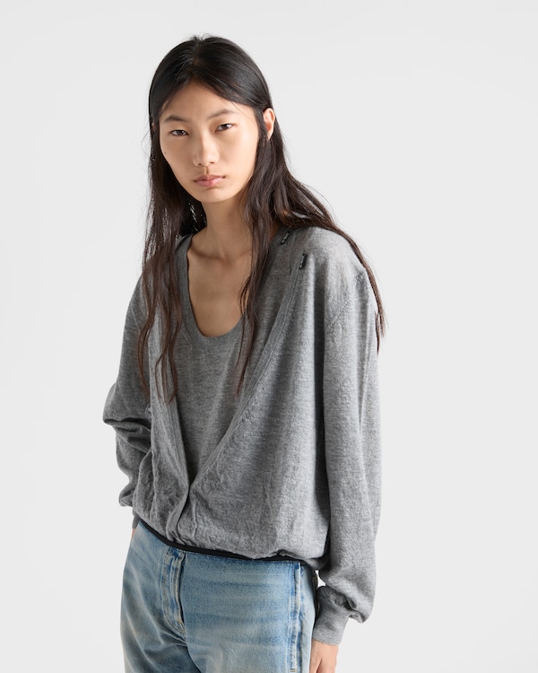 Camiseta de tirantes de cachemir - Gris Camiseta de tirantes de cachemir - Gris