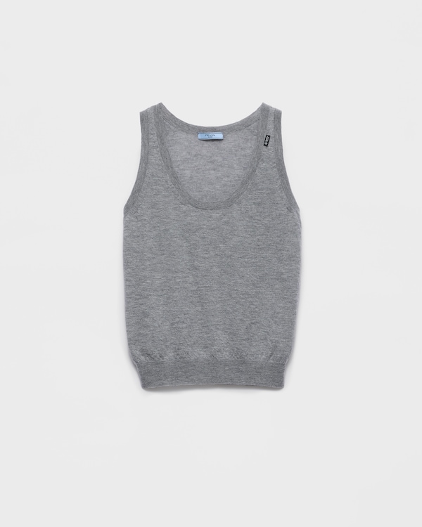 Camiseta de tirantes de cachemir - Gris Camiseta de tirantes de cachemir - Gris
