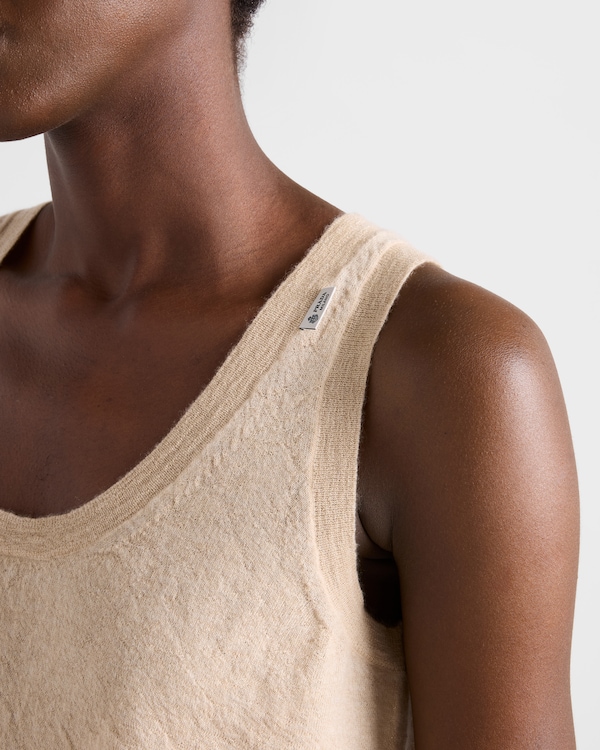 Cashmere tank top - Desert Beige Cashmere tank top - Desert Beige