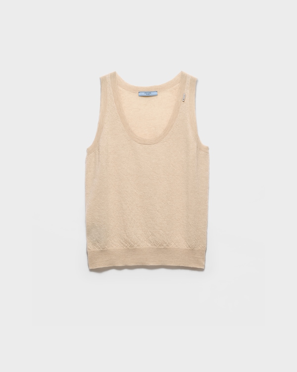 Cashmere tank top - Desert Beige Cashmere tank top - Desert Beige