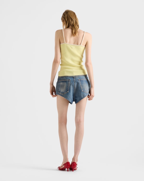 Cotton bouclé top - Pollen Yellow Cotton bouclé top - Pollen Yellow