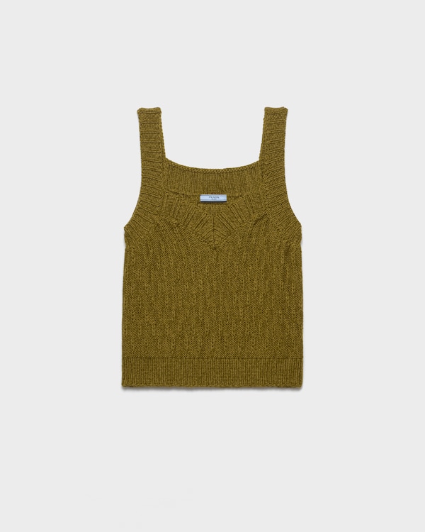 Wool and alpaca top - Vert Fougère Wool and alpaca top - Vert Fougère