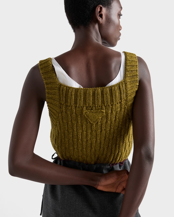 Wool and alpaca top - Fern Green Wool and alpaca top - Fern Green