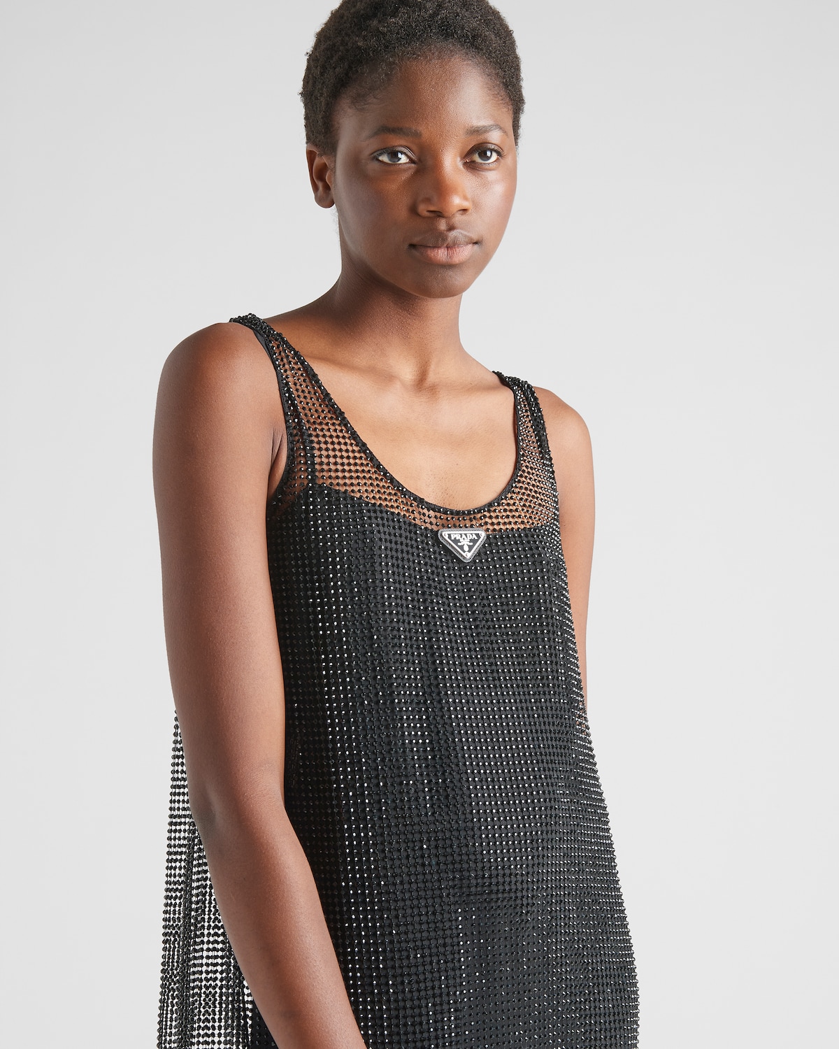 Canotta Uomo In Rete Con Strass - Maglia Sexy Senza Maniche, Poliestere - Foto 3