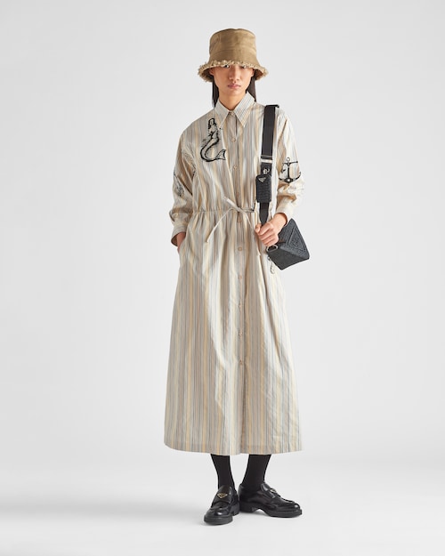 Prada Kleid aus bedrucktem Popeline 2