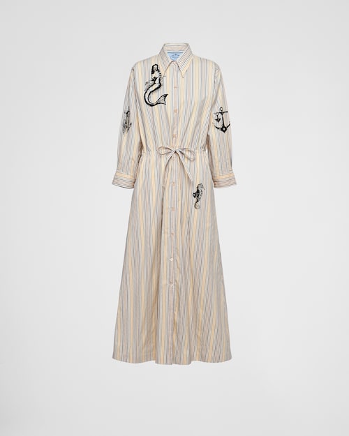 Prada Kleid aus bedrucktem Popeline 1