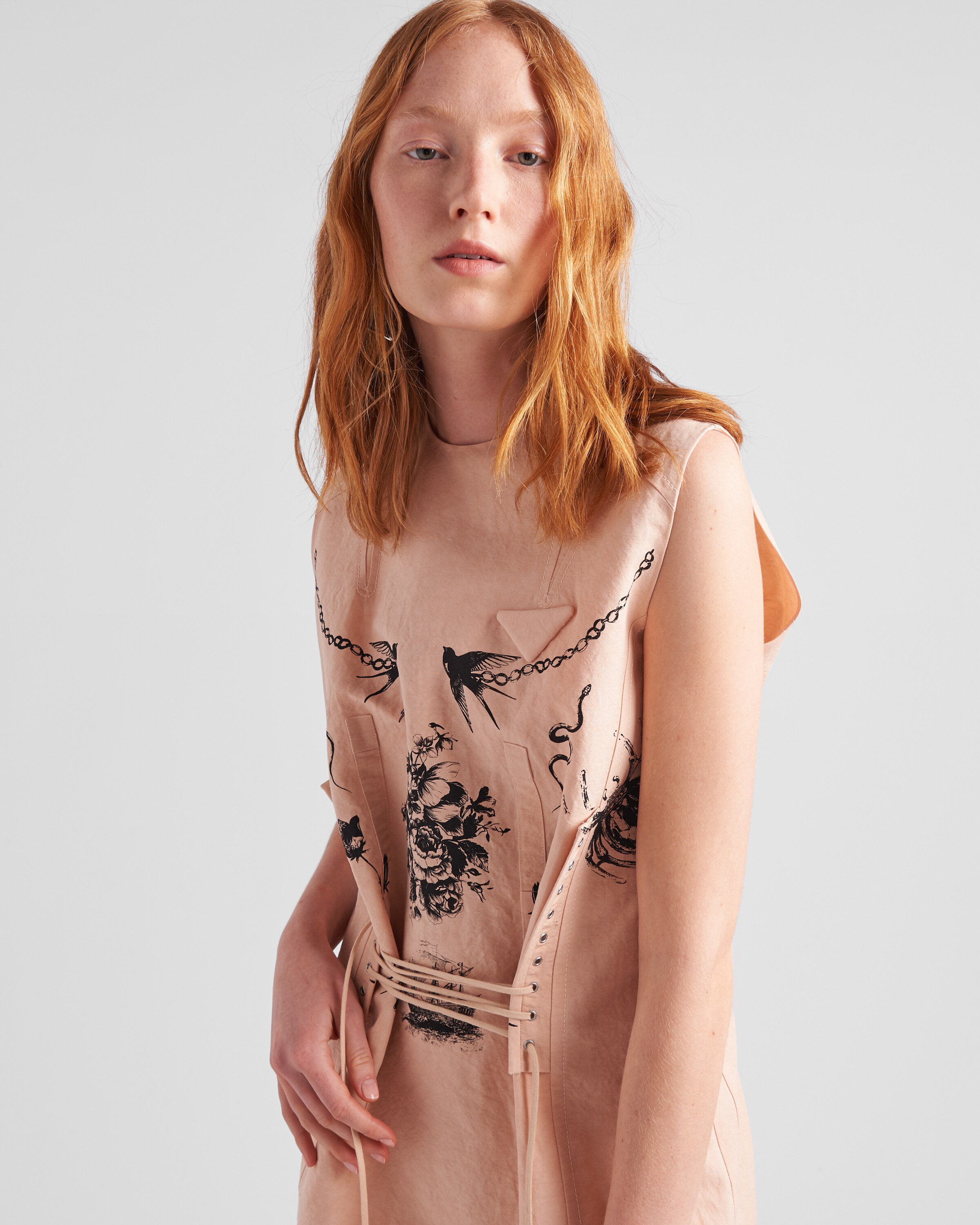 Prada Printed slub canvas dress 3