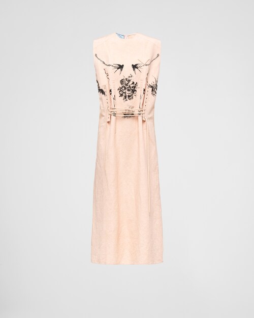 Prada Printed slub canvas dress 1