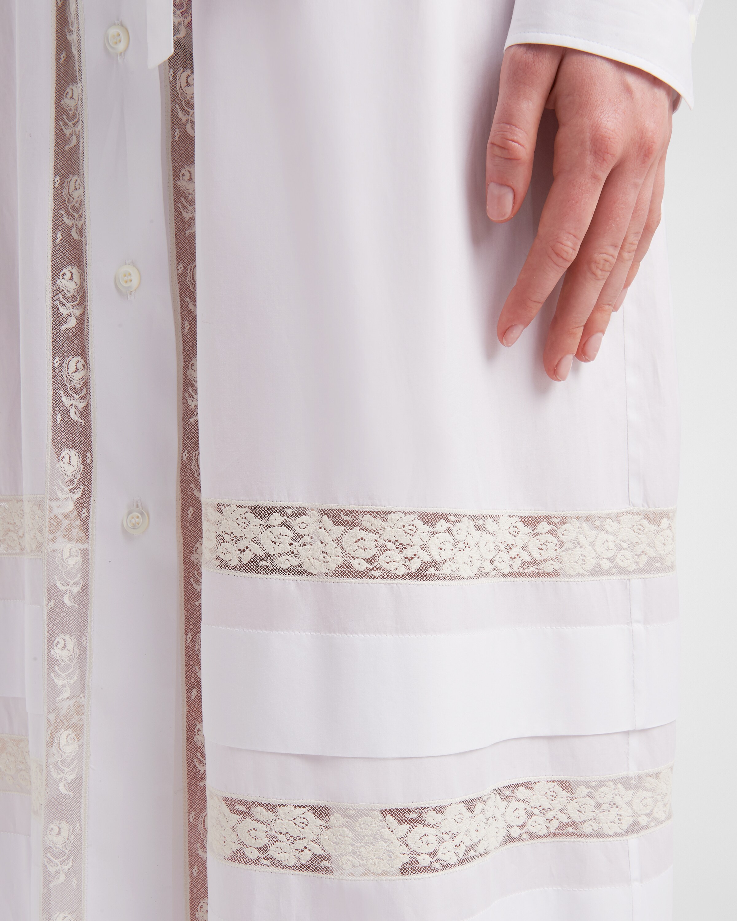 Prada Long intarsia poplin dress 4