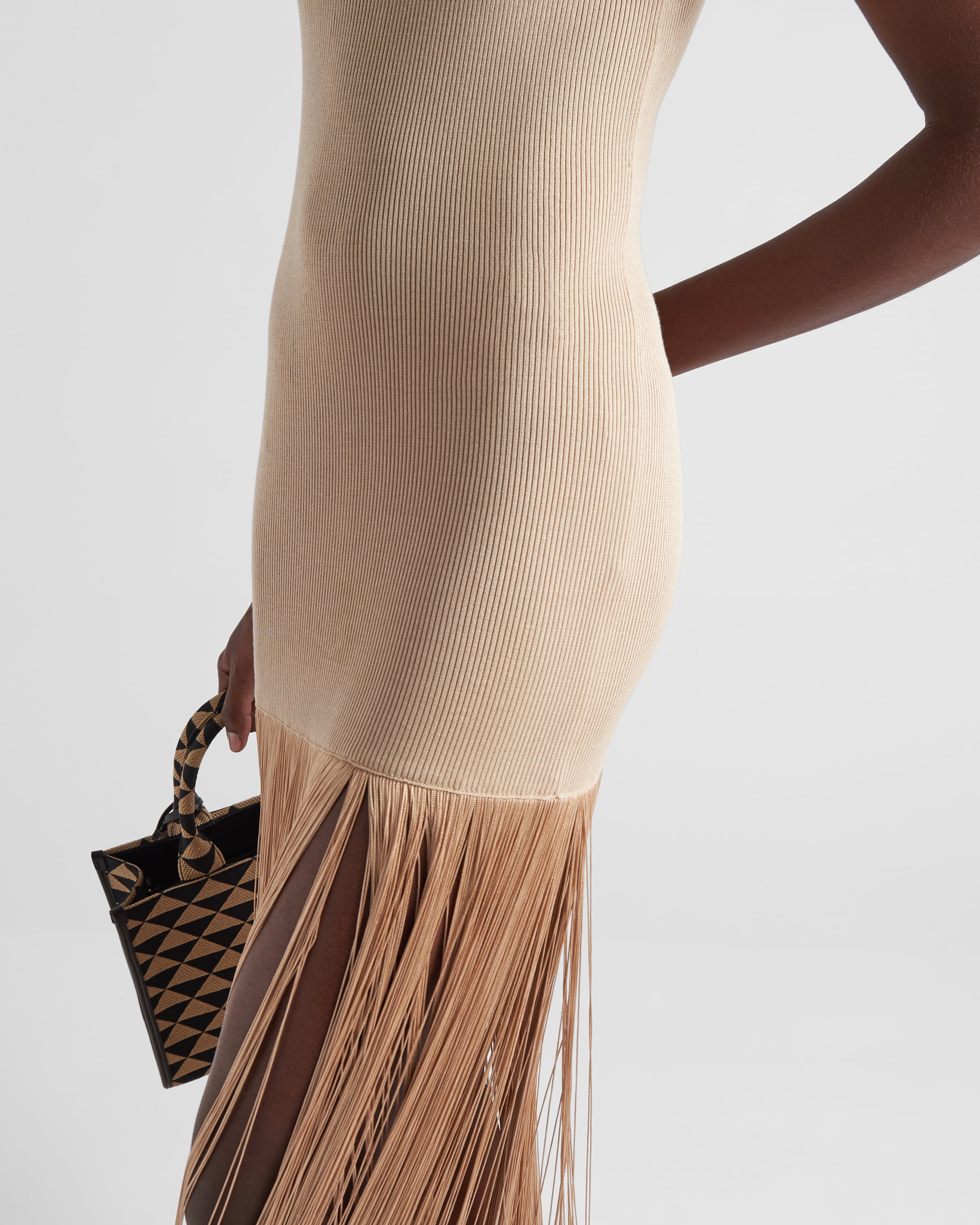 Prada Robe en maille à franges 3