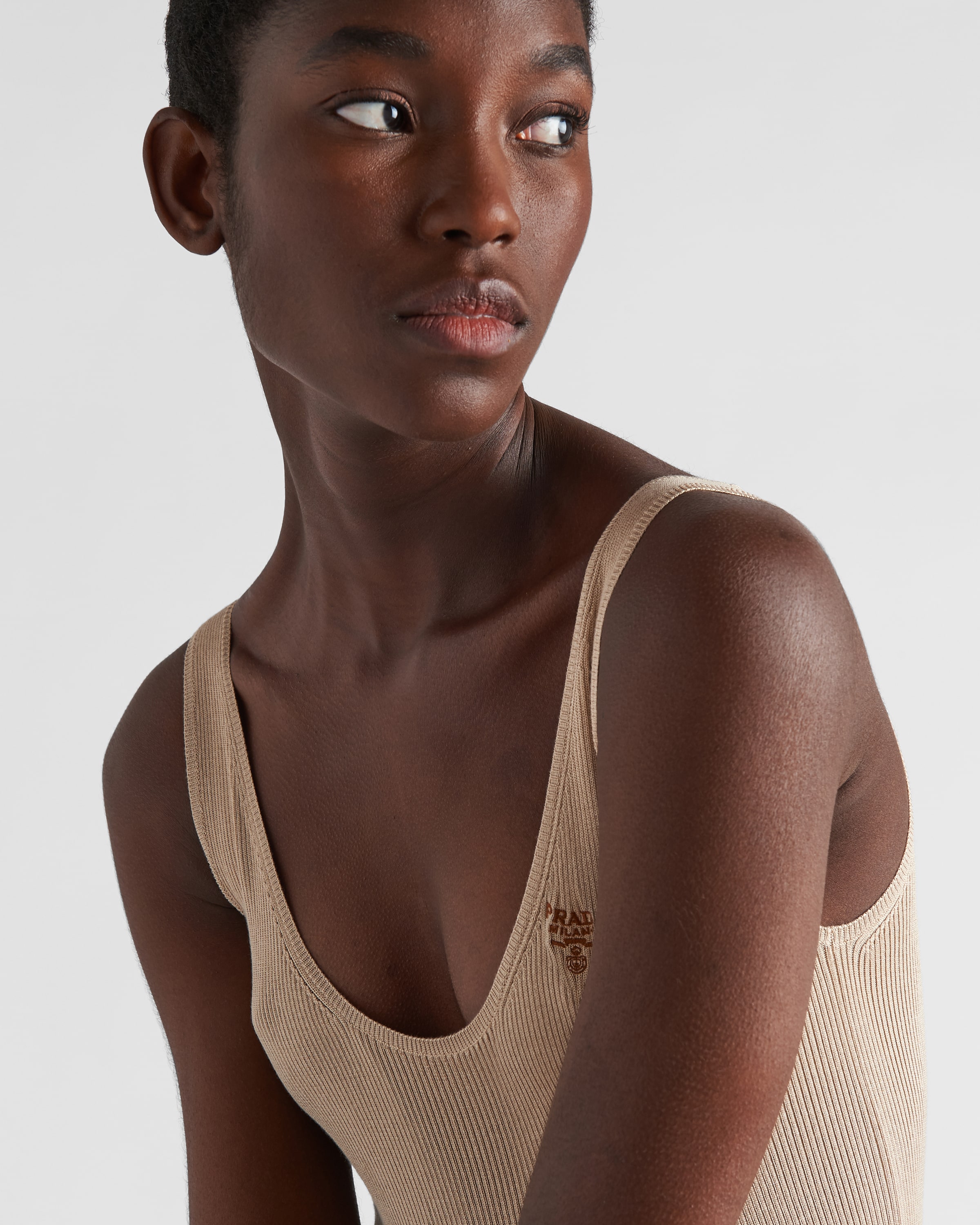 Prada Robe en maille à franges 4