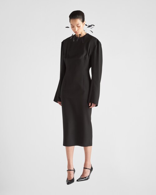 Prada Cady dress with feathers 2