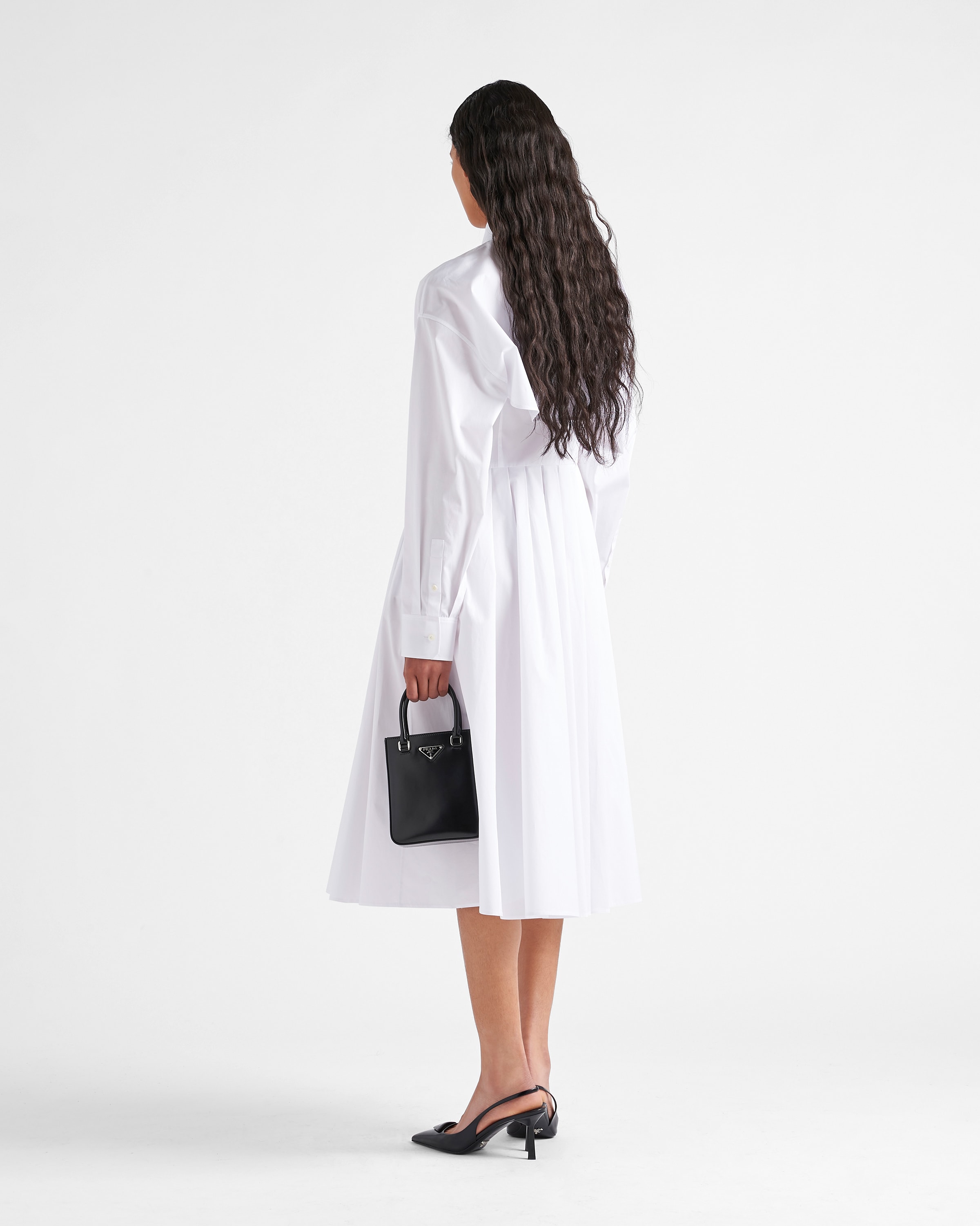 PHK-I1E908 WHITE POPLIN DRESS main image 0